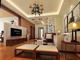 大氣客廳效果圖圖片