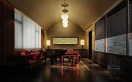 窯洞 棋牌室圖片