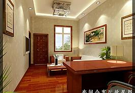 小型办公室效果图图片