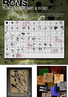 噴濺類筆刷 樣式圖片