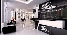 黑白灰理發(fā)店圖片