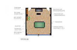臺球室彩色平面圖圖片