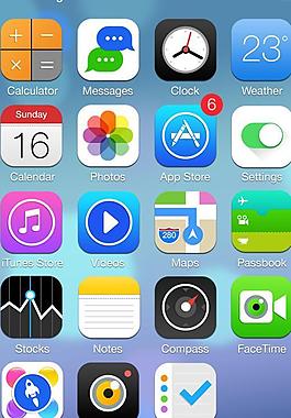 蘋果ios7界面圖片
