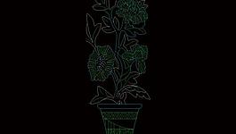 中式仿古裝飾 花草盆景圖片