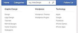 css3蓝色修边导航图片
