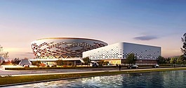 南京理工大学体育中心3D效果图