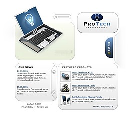 flash科技類簡潔整站素材