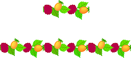 葡萄菠蘿水果矢量素材