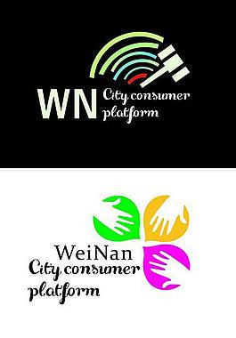 渭南生活圈 吃喝玩樂網(wǎng) 矢量logo圖片