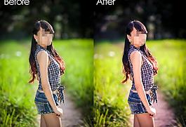 唯美人物調色圖片