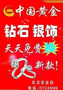 中國黃金促銷海報圖片