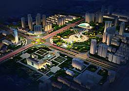 城市商業(yè)中心效果圖