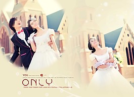 婚紗海報模板