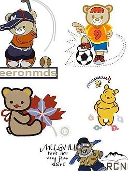 熊卡通圖案圖片