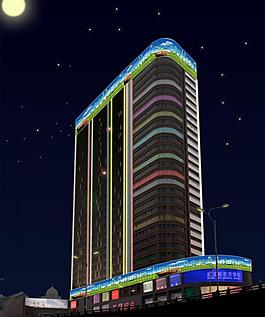 樓宇夜間效果圖圖片