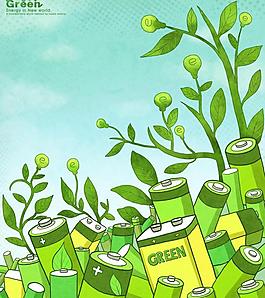 綠色環(huán)保卡通畫圖片