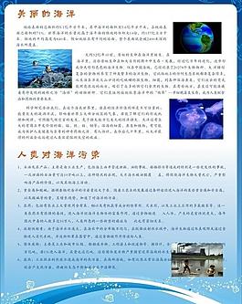 美丽的海洋宣传展板图片