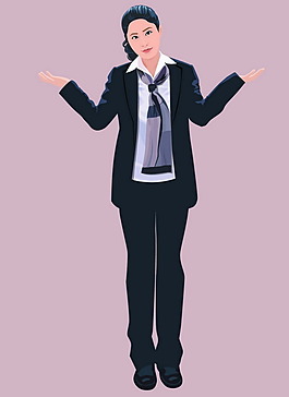卡通女人矢量素材