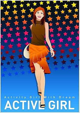 插畫美女