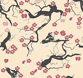 卡通梅花背景圖片