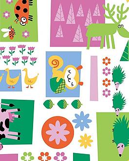 卡通背景 動物背景圖片
