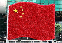 鮮花國旗圖片