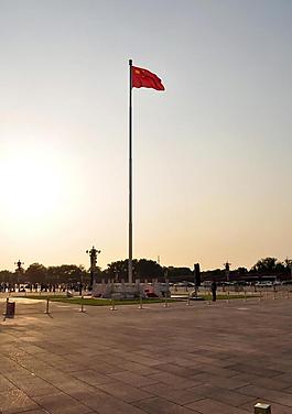 天安門廣場(chǎng)國旗圖片