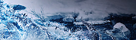 北極熊 雪景插畫背景素材