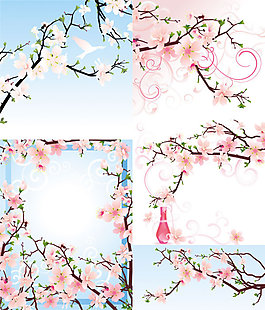 精美桃花——矢量素材