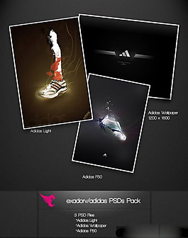 Adidas 3張廣告PSD