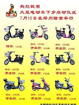 凤凰电动车彩页背面图片