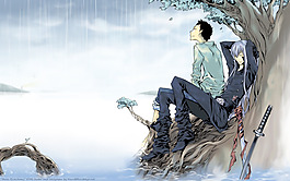 水墨風少年
