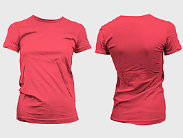 女款空白潮流短袖t-shirt模板（GoMedia出品）psd分層素材-5