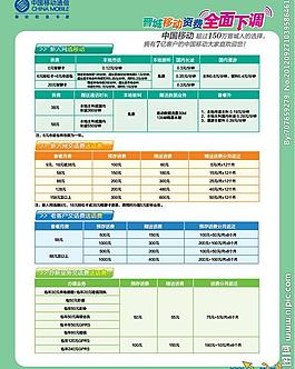 移動(dòng)資費(fèi)單頁圖片