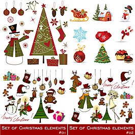 精致圣誕節(jié)飾品——矢量素材