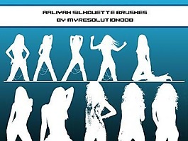 Women Silhouettes （女性剪影筆刷）