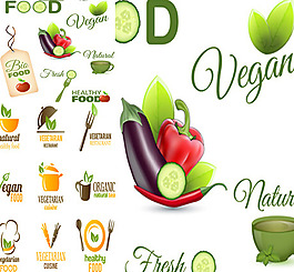 清新餐飲食物圖標設(shè)計矢量素材