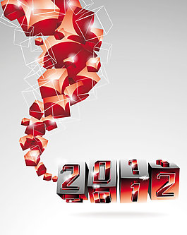 2012年字體圖形背景設(shè)計(jì)04——矢量素材