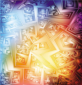 絢麗剪影背景01——矢量素材