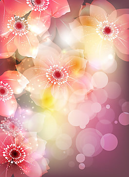 絢麗鮮花插畫02——矢量素材