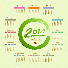 2014年歷矢量素材-2
