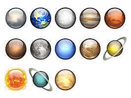 水晶圓球太空星球圖標(biāo)png