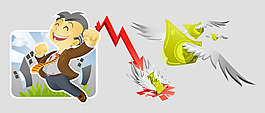 卡通商業(yè)金融插圖矢量素材