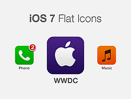 iOS7新平面風(fēng)格圖標(biāo)數(shù)枚（含PSD源文件下載）