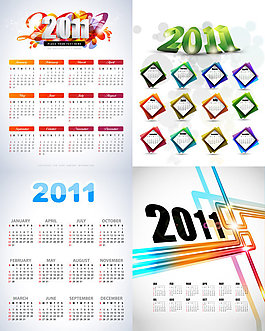 2011年精美日歷模板—&nbsp;矢量素材