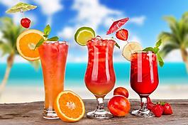 盛夏 海灘 冷飲圖片