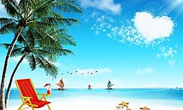 夏日海滩图片