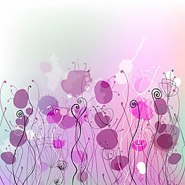 经典线描花纹背景03——矢量素材