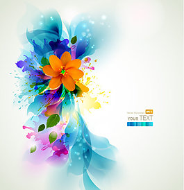 絢麗時(shí)尚花紋02—矢量素材