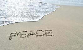 沙灘海灘peace和平標志圖片